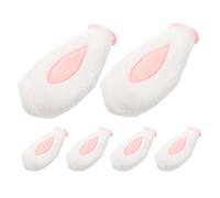 POPETPOP 6pcs Ears Ornaments for Helmet Helmet Plush Bunny Ears Decor Cute Playful White Plush Decoration Universal Compatibility for People of Ages Biking and Daily Commutes
