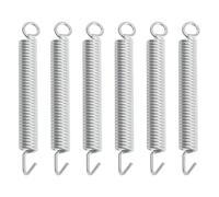 POPETPOP 6pcs Electric Guitar Tremolo Springs Silver Set American Vintage Style Guitar Bridge Extension Springs Suitable for Tremolo Bridge Tailpiece Replacement