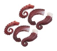 POPETPOP 6pcs Faux Octopus Tentacles Food Sample Display Prop Artificial Seafood Model Lifelike Octopus Decoration for Restaurant, Cooking, and Beach Event Play Food