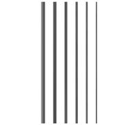 POPETPOP 6Pcs Fishing Rod Repair Kit: Solid Carbon Fibre Pole Connector for Broken Snapped Poles, DIY Craft Carbon Rods (10cm Length, 1.0-3.5mm Diameter), Black