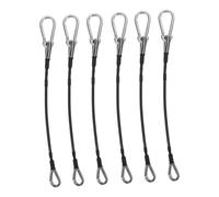 POPETPOP 6pcs Fitness Pulley Cable Wire Rope with Rubber Coating Stainless Steel Gym Replacement Pulley System Attachments for Home Gym Exercise Machine Workout Equipment
