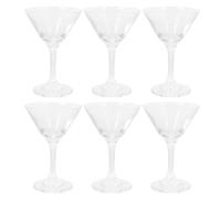 POPETPOP 6pcs Glass Martini Goblet 120ml Footed Cocktail Cup for Whiskey | Glass, Classic Elegant Style, Wedding Reception and Restaurant Serving, Smooth Feel