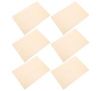 POPETPOP 6pcs Handmade Basswood Board for Crafts Unfinished Wooden Boards for DIY Models Projects Thickness for Carving Drawing and Crafting Activities