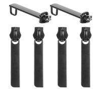 POPETPOP 6pcs Metal Zipper Pull Replacement Kit Zinc Alloy Smooth Operation Enhanced Security Black Zipper Clip for Luggage Backpacks Travel and Daily Use