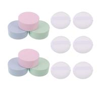 POPETPOP 6pcs Mini Cosmetic Powder Box with Puff and Plastic Lid, 5g Refillable Makeup Powder Container for Daily Routines and Compact Storage