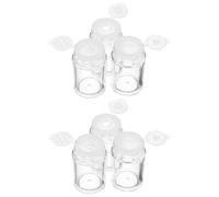 POPETPOP 6pcs Mini Empty Loose Powder Bottle Sieve and Lid for Travel Makeup Powder Storage Container Portable