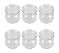 POPETPOP 6pcs Mini Flower Pot Miniature Plant Pot for Indoor Desktops 200 Ml Pet Creative Cute Design Friendly Observe Plant Growth Suitable for Beginners