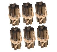 POPETPOP 6Pcs Miniature Firewood Pile Props for Dollhouse Decor Firewood Model for Mini Crafts for Tiny House Accessories Design for Fairy Gardens