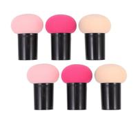 POPETPOP 6pcs Mushroom Head Makeup Sponge Dual-use Powder Puff for Face Blush Application Wet Dry Cosmetic Sponge Set