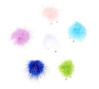 POPETPOP 6pcs Nail Fuzzy Ball Decor Manicure Art Decor Velour Material Easy to Clean Separate Pieces DIY Manicure Nail Art Decorating Tools Accessories