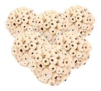 POPETPOP 6Pcs parrot foraging toy parrot shreddable toy bird sola balls balls s shredding foraging bird chew wooden chewing ball child Guinea pig soft ball