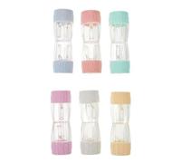 POPETPOP 6pcs Plastic Lens Carrying Box with Double Compartment and Unique Lens Box Design, Cute Contact Lenses Case for Travel and Regular Use, Portable Eye Lenses Storage Container