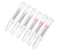 POPETPOP 6pcs Silicone Eye Applicator Brush Wide-angled Design Angled Shape with Caps for Applying Eyeshadow and Curling Lashes, Portable Face Care Tool for On-the-go Use