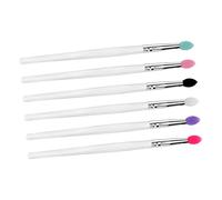 POPETPOP 6Pcs Silicone Eyeshadow Brush Practical Makeup Tool for Blending Application Lightweight Portable Mixed Color Design for Makeup Artists Enthusiasts