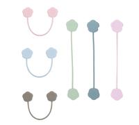 POPETPOP 6pcs Silicone Magnetic Cable Winder Bands with Design and Portable Silicone Magnet Material for Home and School Wire Organizer and Reusable Cable Straps Color Assorted Style