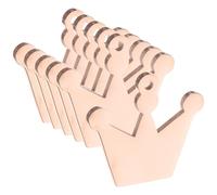 POPETPOP 6pcs Stainless Steel Rose Gold Crown Dog Id Tags Metal Laser Engraved Pet Name Tags for Puppy Collars Anti-Lost Mirror Surface Pendants