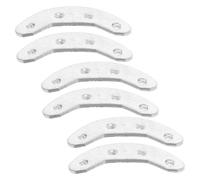 POPETPOP 6pcs Stainless Steel Shoe Heel Plates for Boots and Footwear, Multi-purpose Metal Heel Taps with 40mm Pads, Absorbing Impact and Preventing Wear, for Hiking and Everyday Errands