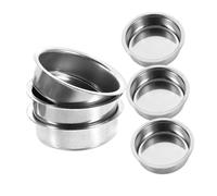POPETPOP 6pcs Stainless Steel Wax Melt Dish Replacement Incense Dish for Censer, Arabic Censer Plate with Hole-free Design and Easy to Install, Silver Incense Burner Parts for Home