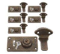 POPETPOP 6pcs Vintage Hasp Catch Latch Iron Lock for Luggage Wooden Case, Case Restoration and Daily Commutes