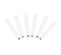 POPETPOP 6pcs White Leather Cable Organizers Cord Keepers USB Data Line Holders Cable Management Straps for Electronics Accessories