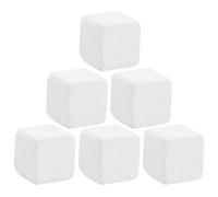 POPETPOP 6pcs White Mineral Calcium Cubes for Reptile Pets, Natural Calcium to Grind Teeth and Improve Water Quality, Suitable for Adding into Pet Food Bowl