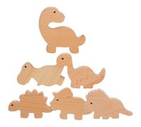 POPETPOP 6pcs Wooden Dinosaur Cabinet Knobs with Screws - Animal Drawer Pulls for ’ Room, Decorative Wooden Dresser Knobs for Boys and ’ Drawers and Cabinets