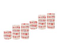 POPETPOP 6rolls Elastic Pet Tape for Dog Injury Breathable Self-adhesive Wraps for Comfortable Non-woven for Outdoor and Daily Use Strawberry Design