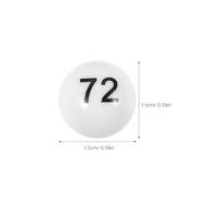 POPETPOP 75Pcs White Numbered Raffle Balls for Home Party Bingo Game, Small Plastic Lottery Balls for Activity Party Drawing and Game Props