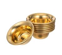 POPETPOP 7pcs Brass Tibetan Water Offering Bowls Decorative Buddhist Worship Cups for Meditation and Temple Rituals Aging Resistant Brass Yellow Ceremony Supply Containers