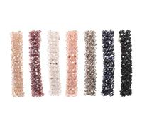 POPETPOP 7pcs Crystal Stone Braided Hair Clips for Women, Handcrafted Decorative Metal and Artificial Crystal Barrettes, Elegant Sparkly Hair Accessories for Party and Office