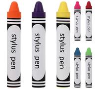 POPETPOP 7pcs Lightweight Silicone and Metal Stylus Pens for Tablet and Smartphone Capacitive Screens with Innovative Design Nibs, Multi-function Writing Pens for Precise Touch and Drawing