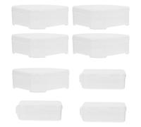 POPETPOP 8 Pcs Powder Puff Box Small Makeup Sponge Holder Triangular Square Shape Pp Plastic Protective Easy to Store Delicate Style for Female Friends Makeup Accessories Storage