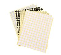 POPETPOP 8 Sheets Creative Lip Gloss Tube Stickers Self Adhesive PVC Paper Labels with Ink Beautiful Round Dot Design for Handmade Lip Gloss Wrapping Random Color