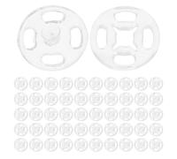 POPETPOP 80 Sets Invisible Sew-on Garment Press Buttons Snap Fasteners Plastic Round Sturdy and Easy Operation for Shirt Hat Daily Use Repairs 13mm