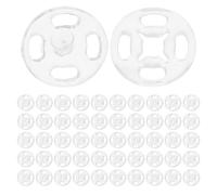 POPETPOP 80 Sets Plastic Sew-on Snap Buttons Snap Fasteners Round Lightweight Easy Operation Invisible Closure for Fabric and Shirt Repairs New Projects
