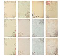 POPETPOP 80pcs Vintage Letter Paper Set European Pastoral Style Printed Note Paper for Writing and Student Stationery Romantic Retro Writing Suitable for Letters and Random Style