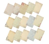 POPETPOP 80pcs Vintage Letter Stationery Paper Set Retro Printed Writing Paper for Letters and Notes European Style Romantic Parchment Suitable for Office and Personal Use Assorted Style