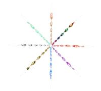 POPETPOP 8pcs 30cm Spiral Bird Rods Rainbow Wind Spinners for Garden Balcony and Tools Random Color Random Color