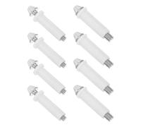 POPETPOP 8pcs Bi-fold Door Bottom Pivot Kit Folding Door Pivots Adjustable Carbon Steel Plastic Replacement Hardware 3/8 7/16 in White Home Use