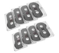 POPETPOP 8pcs Blank Audio Tape Recordable Cassette Tapes for Home Speech Music Recording Case Cassettes for Interview Messages