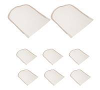 POPETPOP 8pcs Brown Lace Wig Net Base Cap 6.5x5.4" Hairpiece Mesh Base for Wig Construction and Lace Making Supplies