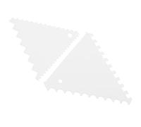 POPETPOP 8Pcs Cake Decorating Spatula Set Plastic Cake Scraper Fine and Coarse Teeth Triangle Frosting Smoother for Baking and Cream Decorating at Home