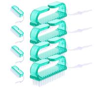POPETPOP 8pcs Green Nail Cleaning Brush Set for Fingernails, Small Scrub Brushes with Sturdy Bristles for Manicure and Pedicure Nail Care