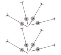 POPETPOP 8pcs Heavy Duty Box Lid Support Hinge with Sturdy Iron Round Disk, Noise Reduction Cabinet Lift up Door Hinge for Trunk Lid and Bench Seat, for Bedrooms and Closets