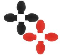 POPETPOP 8pcs High Elasticity Silicone Drumstick Tips Drum Dampeners Wear-resistant Anti-hitting Drum Accessory for Outdoor Random Color