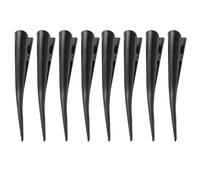 POPETPOP 8pcs Metal Hair Styling Duckbill Clips Black Seamless Hair Separate Clips for Curling and Salon Styling Sturdy Hold Tight Partition
