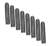 POPETPOP 8pcs Metal Shoelace Tips for Shoelaces DIY Decorative Cord End Caps with Hollow Design Easy to Install Replacement Shoe String Repair Accessories for Shoes and Clothing