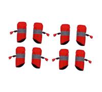 POPETPOP 8pcs Non- Dog Shoes for Paw Comfortable and Warm Pet Booties for Outdoor Use Red for Dogs and Puppies