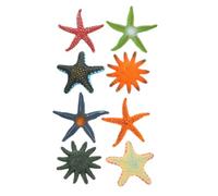 POPETPOP 8pcs Pvc Ocean Animals Figures Set with Vivid and Realistic Design Decorative Sea Star and Mini Sea Creatures for Arts and Crafts Wedding and Themed Decorations