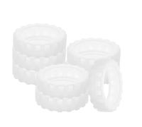 POPETPOP 8pcs Silicone Luggage Wheel Protectors for Suitcase Wheels Anti-Friction Noise Reduction Covers for Travel and Business Trips Sturdy White Silicone Material